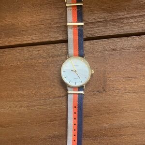 Nautical striped band watch